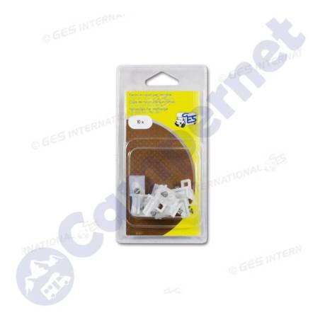 Pack 10 clips nylon cortina