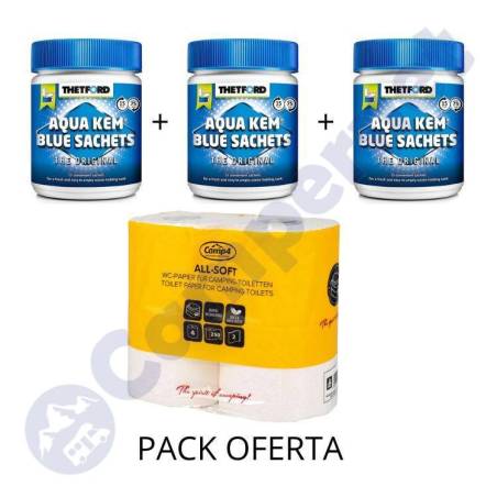 Pack 3 Aqua Kem + Regalo higiénico. OFERTA