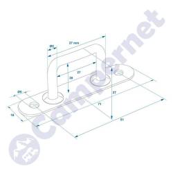 Kit anclajes para pulpo cuadrados