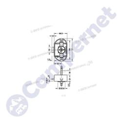 Cerradura push doble wc blanca