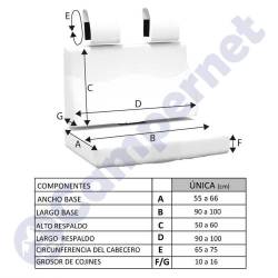 Funda asiento trasero gran volumen Étnica