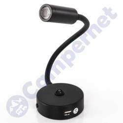 Foco led negro con usb