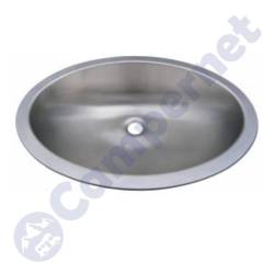 Lavabo oval inox.