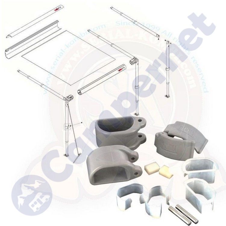 Palanca cierre patas de Caravanstore Fiamma gris