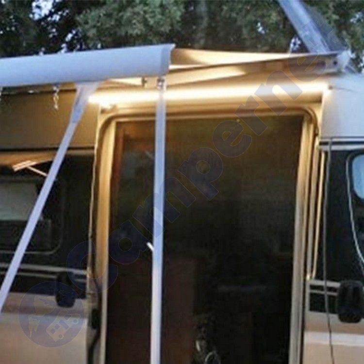 BARRA DE LED EN ALUMINIO PARA LAS PUERTAS DE CAMPER CRAFTER O SRPINTER. CON  FUNCIÓN VERTE AGUAS