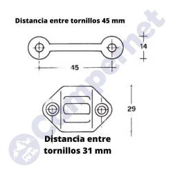 Retenedor plano negro